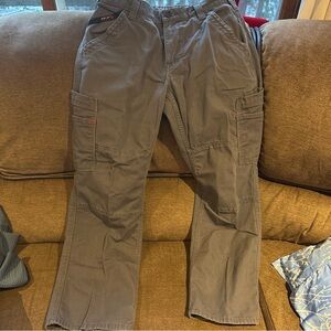 Ariat FR Work Cargo Jeans Mens 32x30 Gray M5 Cordura Straight Leg Fire Resistant